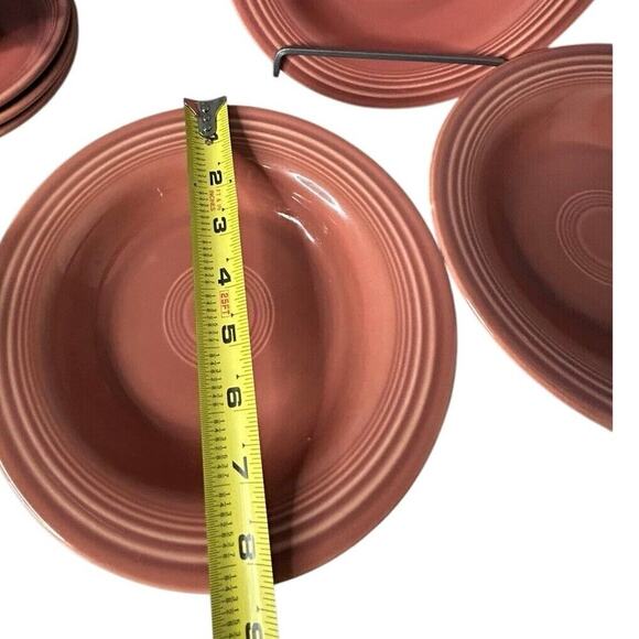 (3) Fiestaware 8 1/4” Rose Soup Bowls Cereal Salad Pink Fiesta Bowls Vintage - Picture 4 of 11